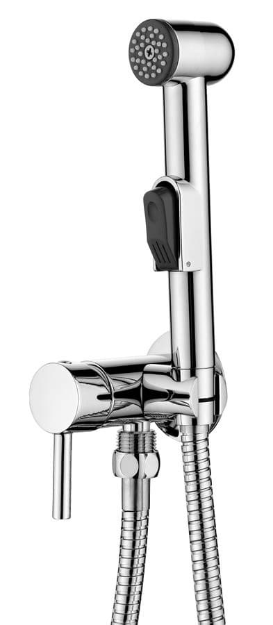 Bateria bidetowa podtynkowa ze słuchawką, chrom 120 cm