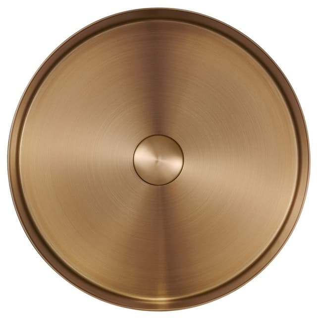 AURUM umywalka ze stali nierdzewnej, 38 cm z korkiem