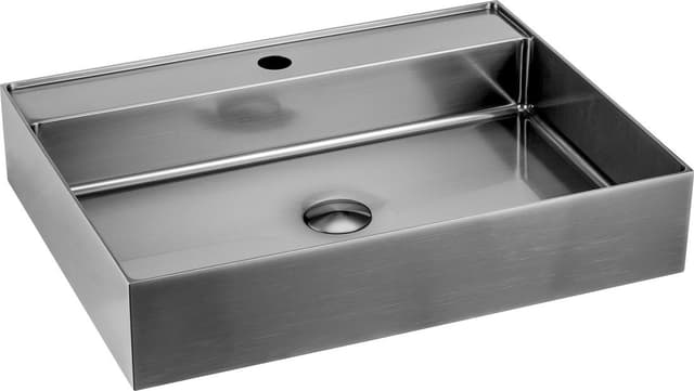 AURUM umywalka stal nierdzewna 55x42 cm z korkiem