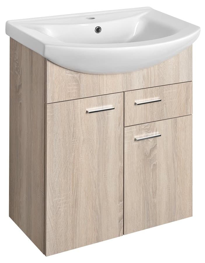 ZOJA szafka umywalkowa 61,5x74x32 cm, dąb platin