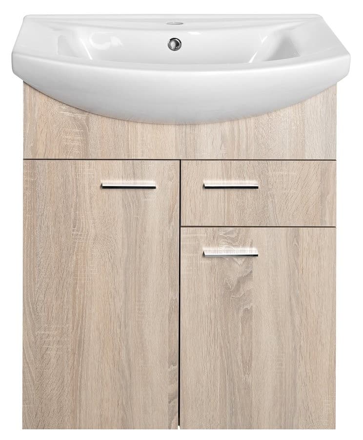 ZOJA szafka umywalkowa 61,5x74x32 cm, dąb platin