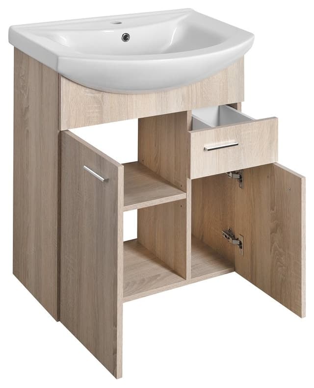 ZOJA szafka umywalkowa 61,5x74x32 cm, dąb platin