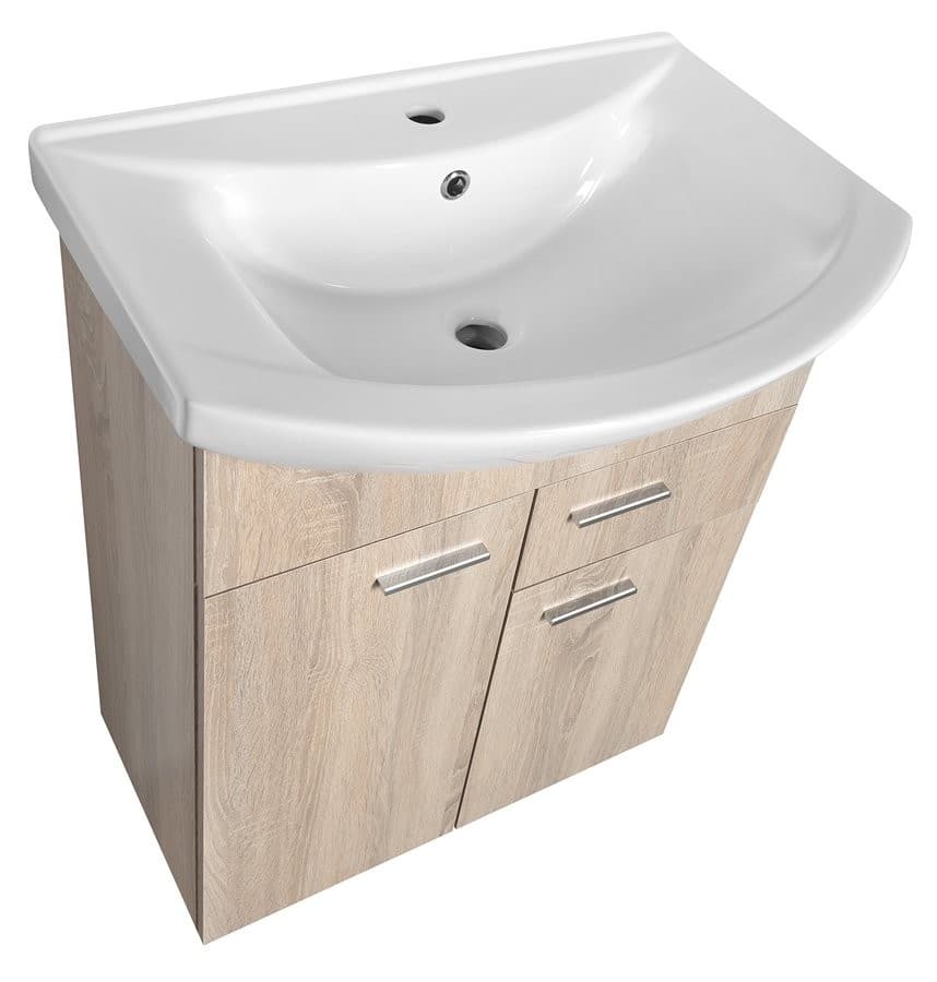 ZOJA szafka umywalkowa 61,5x74x32 cm, dąb platin