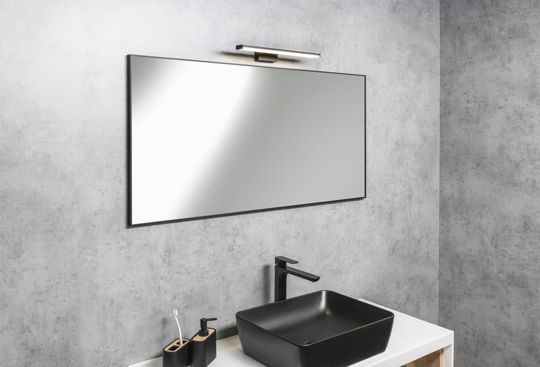 CHICAGO LED oświetlenie 400x120x40mm 8W 230V czarny mat