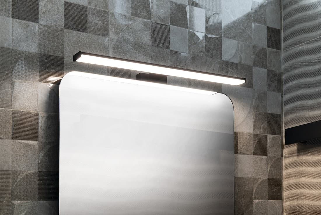 CHICAGO LED oświetlenie 400x120x40mm 8W 230V czarny mat