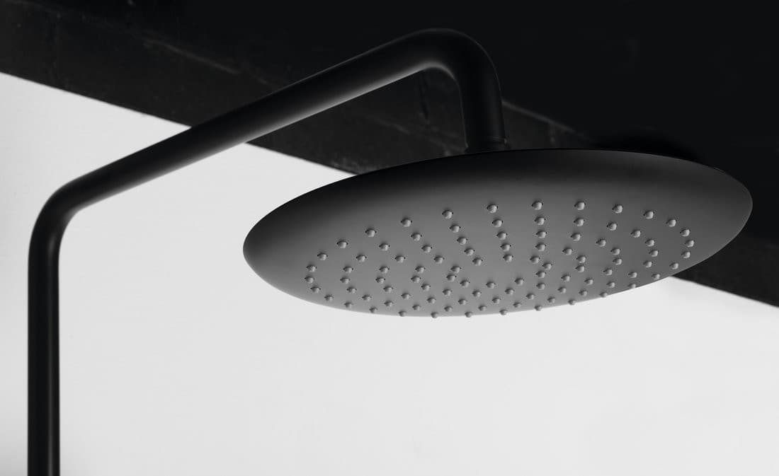 SOLARIS zestaw prysznicowy z baterią termostatyczną czarny/złoty