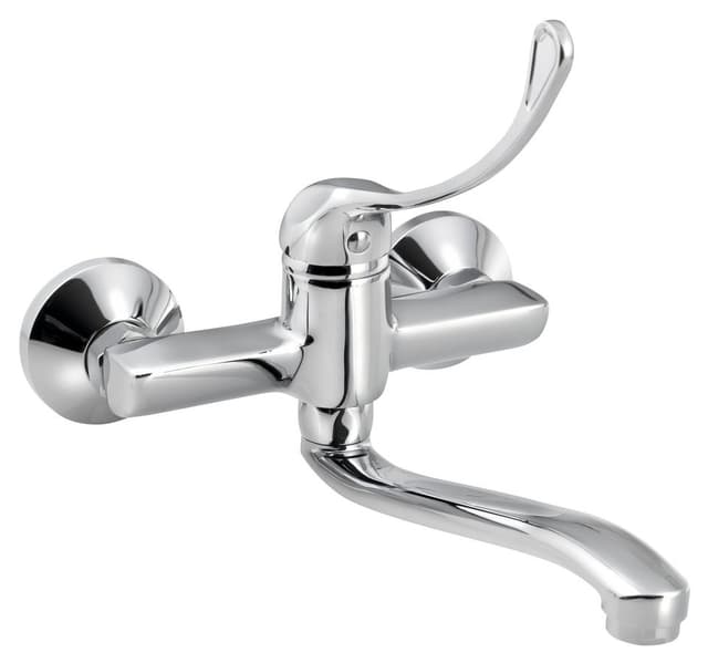 BARON bateria kuchenna ścienna 150 mm z dźwignią medyczną