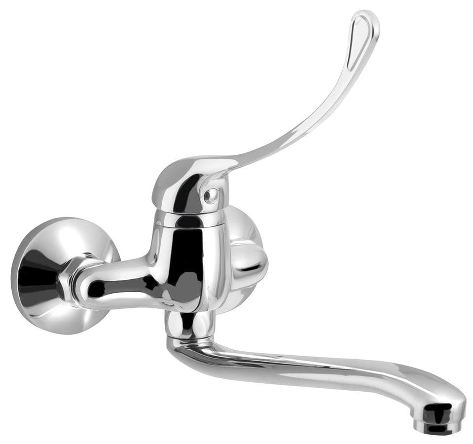 AQUALINE 35 bateria umywalkowa ścienna wysoka dźwignia