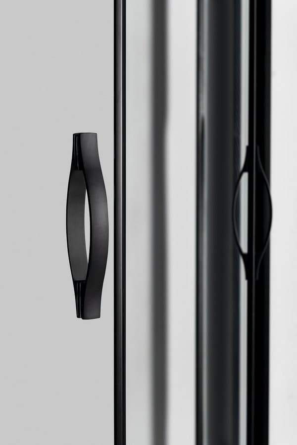 SIGMA SIMPLY BLACK półokrągła kabina prysznicowa 800x800mm