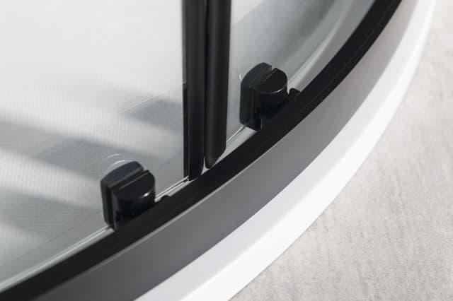 SIGMA SIMPLY BLACK półokrągła kabina prysznicowa 800x800mm
