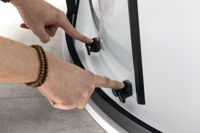 SIGMA SIMPLY BLACK półokrągła kabina prysznicowa 1000x1000mm