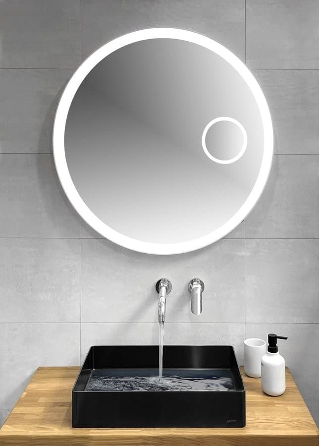 FLOAT okrągłe lustro LED podświetlane, 80cm, czujnik IR