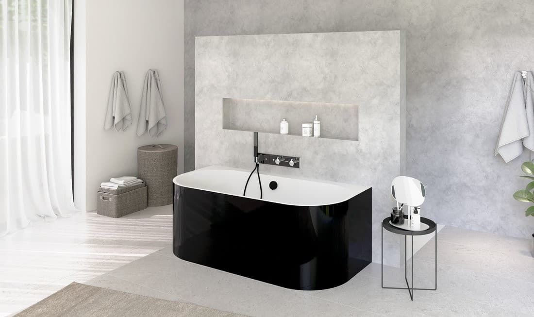 ASTRA DR MONOLITH wanna przyścienna 160x75 cm, akryl