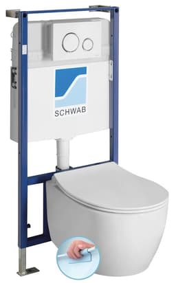 SENTIMENTI WC wiszące Rimless, podtynkowe, białe