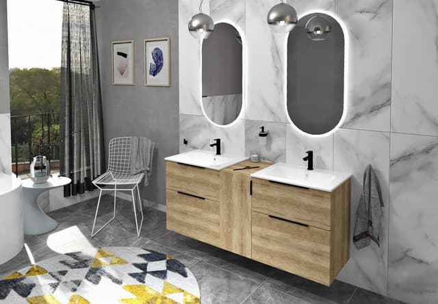 CIRASA szafka wisząca dolna 30x64x46cm, dąb Alabama