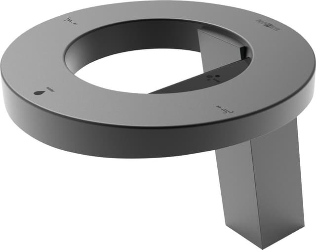 Bateria stojąca z dozownikiem mydła i suszarką, czarna