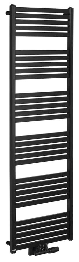 GRUNT grzejnik łazienkowy 500x1610 mm, środkowe podłączenie, matowy czarny