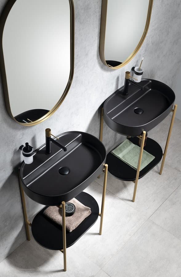 INFINITY OVAL umywalka ceramiczna nablatowa 60x40cm