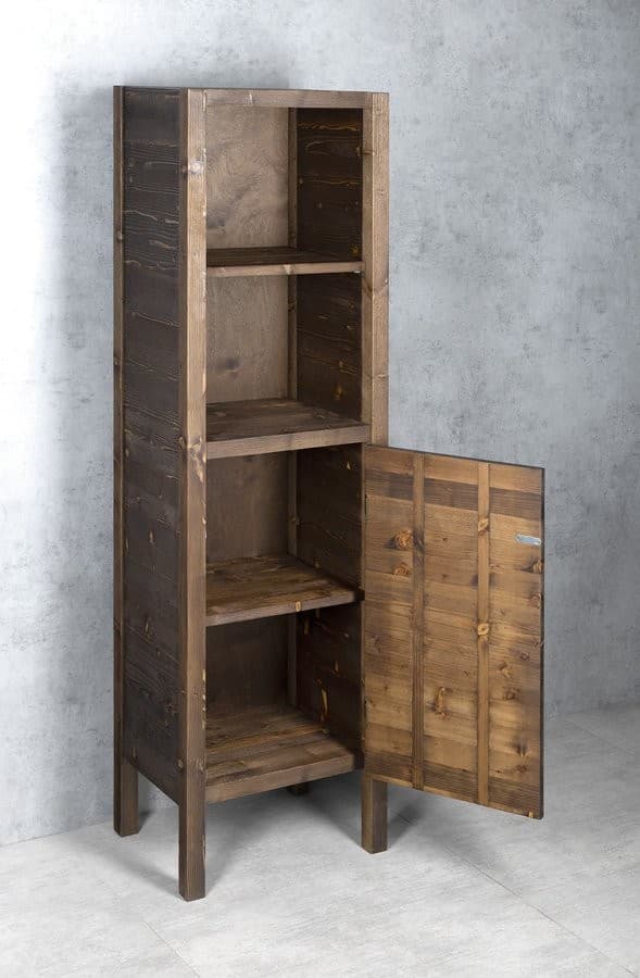 BRAND słupek wysoki z 2 szufladami i przeszklonymi drzwiczkami 40x140cm