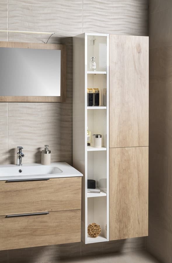 ESPACE słupek wysoki, 2 drzwiczki, dąb Alabama (35x172x32cm)