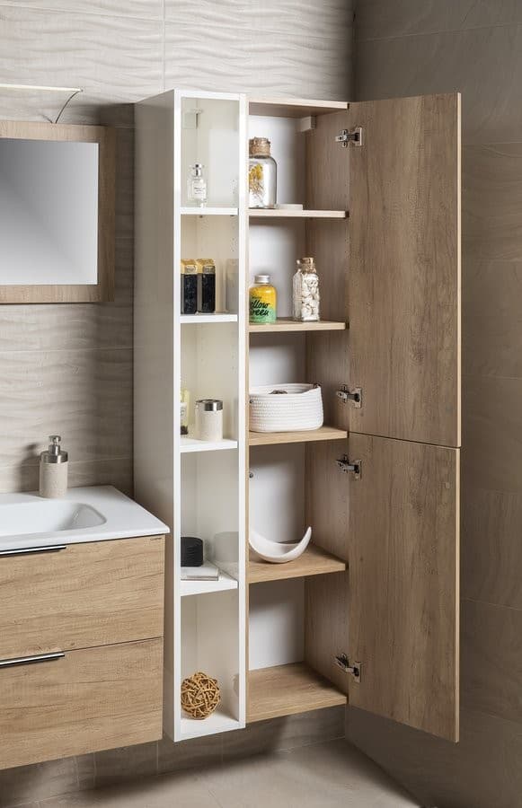 ESPACE słupek wysoki, 2 drzwiczki, dąb Alabama (35x172x32cm)