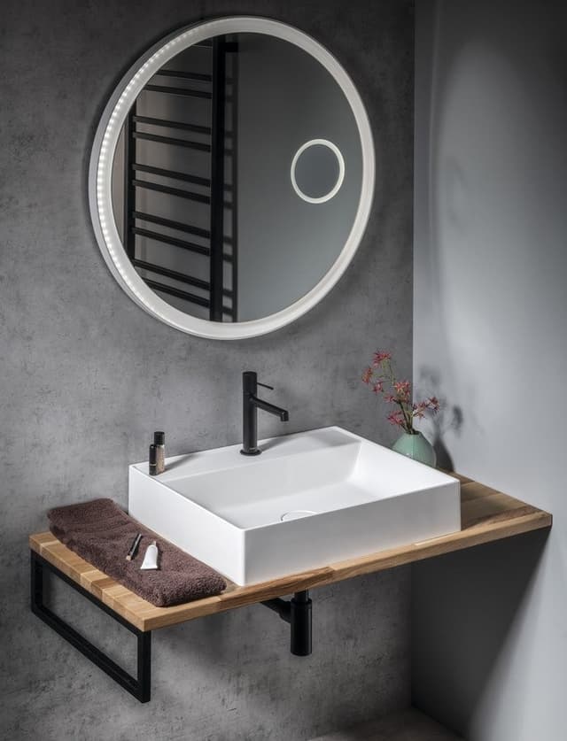 FLOAT oświetlane lustro okrągłe LED, 90cm, regulacja koloru