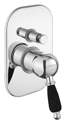 KIRKÉ BLACK bateria prysznicowa podtynkowa z 2 wyjściami