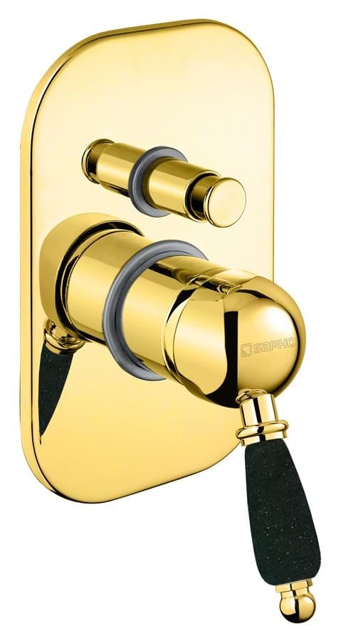 KIRKÉ BLACK bateria prysznicowa podtynkowa z ceramiką czarną