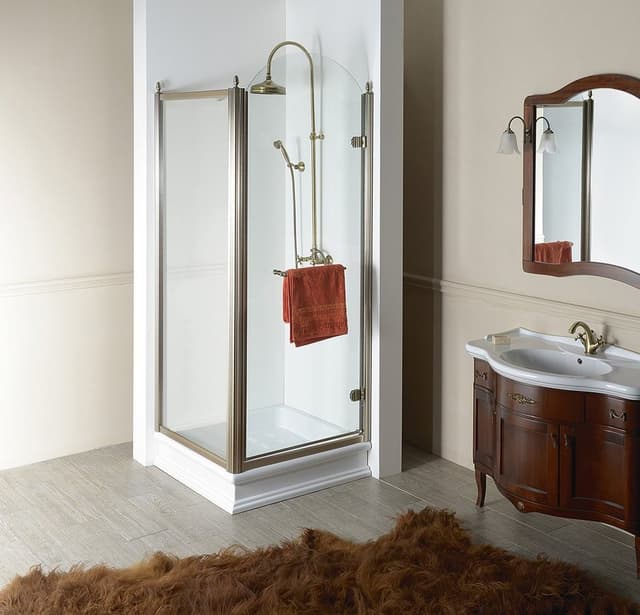 ANTIQUE obrotowe drzwi prysznicowe 800mm prawe, szkło brązowe