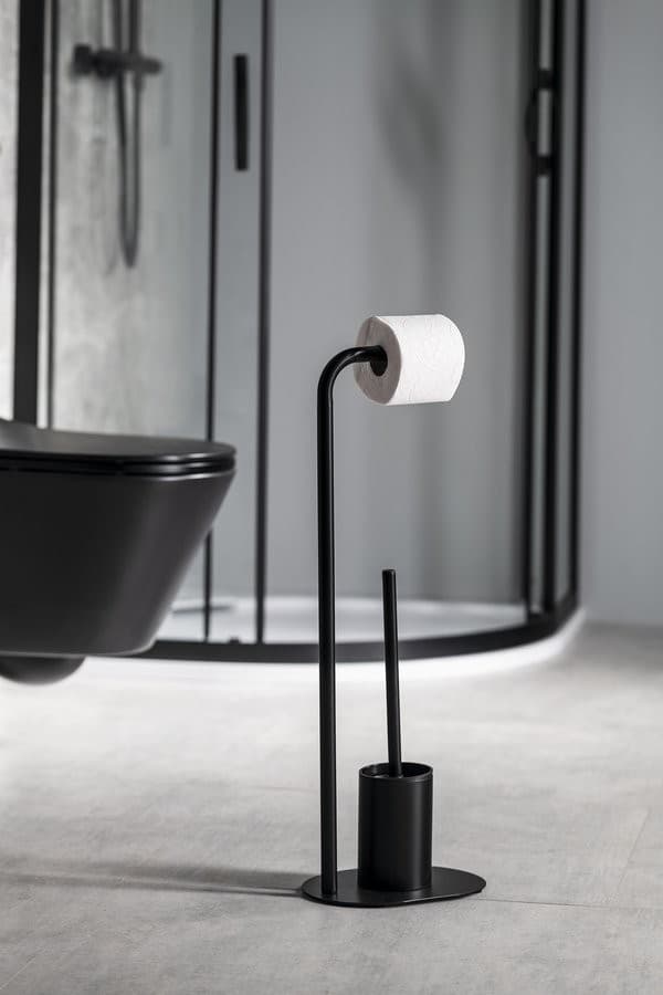 SAMBA stojak z wieszakiem na papier toaletowy i szczotką WC