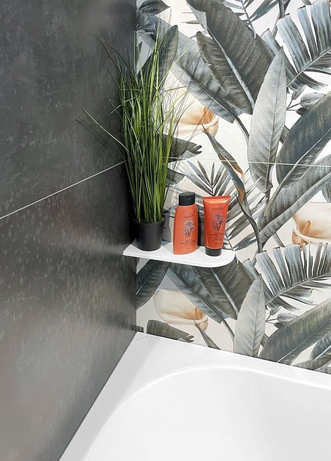 ABELINE półka narożna Rockstone 300x100mm, asymetryczna