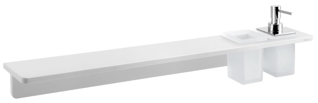 ABELINE półka z dozownikiem mydła i kubkiem, 800mm, Rockstone