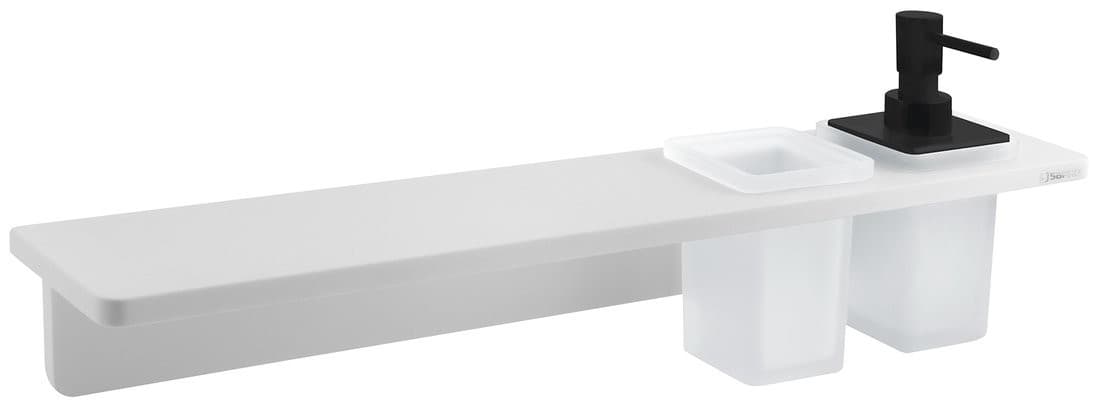 ABELINE półka z kubkiem i dozownikiem mydła (500mm)