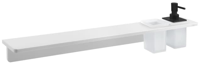 ABELINE półka z kubkiem i dozownikiem mydła Rockstone