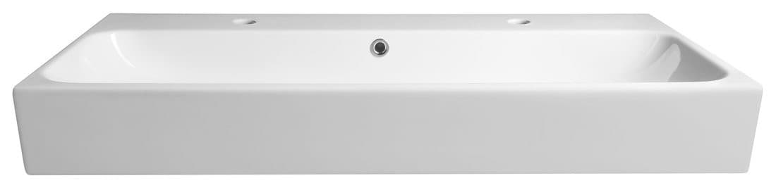 TORIDI umywalka ceramiczna 101x46,5 cm, 2 otwory