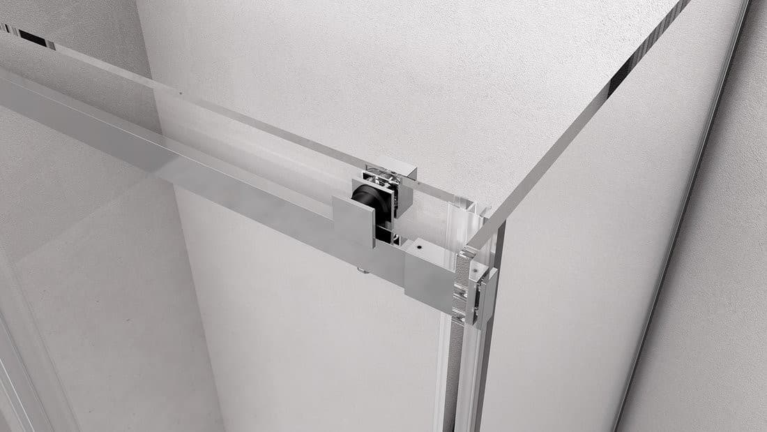 THRON LINE SQUARE kabina prysznicowa 120x100 cm, rolki kanciaste