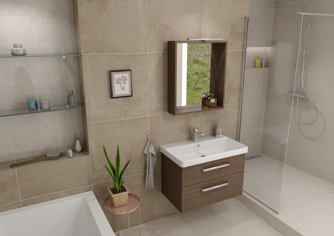 THEIA szafka umywalkowa 101,4x43,2x43,5cm, 2 szuflady