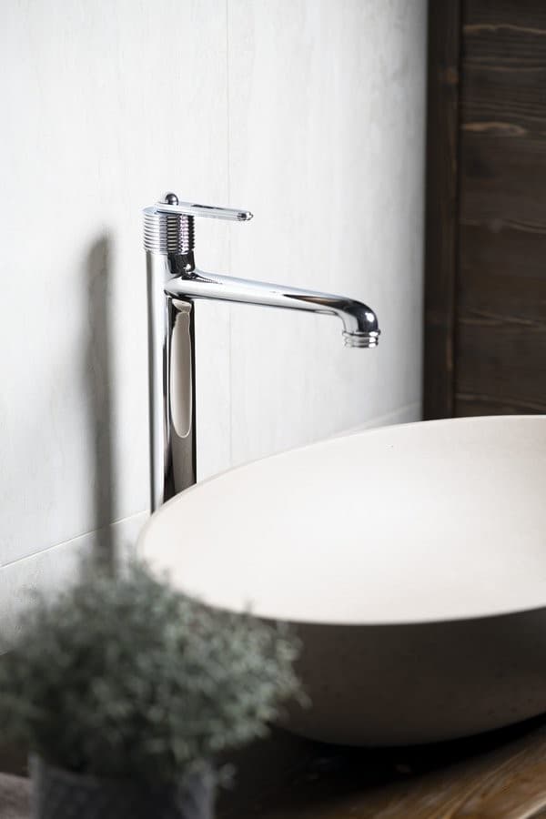 BEBÉ wysoka bateria umywalkowa z przedłużoną wylewką, chrom