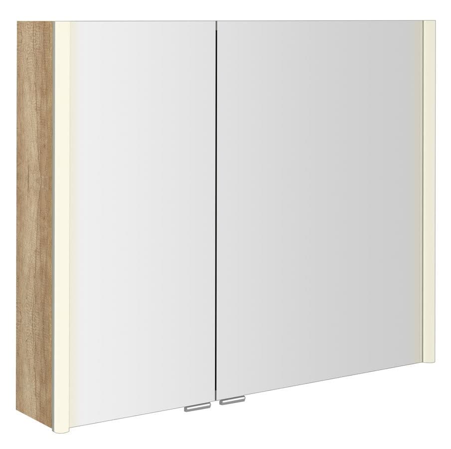 ALIX szafka z lustrem LED 86x70x17,5cm, dąb Alabama