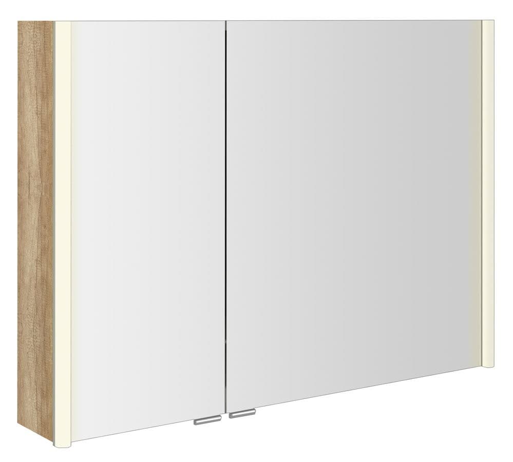 ALIX szafka z lustrem i oświetleniem LED 96x70 cm dąb Alabama