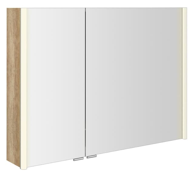ALIX szafka z lustrem i oświetleniem LED 96x70 cm dąb Alabama