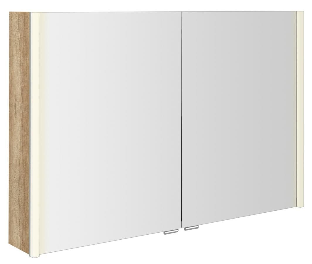 ALIX szafka z lustrem LED 106x70 cm, dąb Alabama