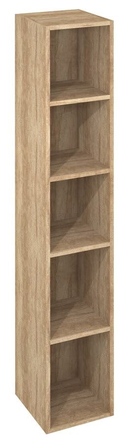 ESPACE wysoki słupek łazienkowy otwarty z półkami, dąb Alabama 30x172x32cm