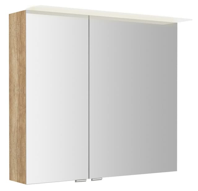 LINEX szafka z lustrem LED 80x70x15cm dąb Alabama