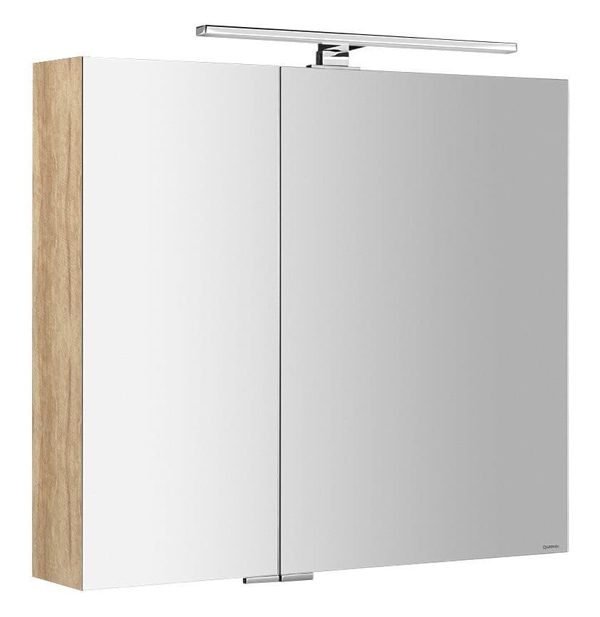 MIRRÓ szafka z lustrem LED, 3 drzwiczki 120x70 dąb Alabama