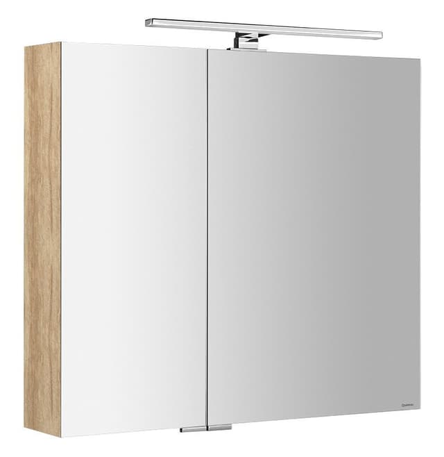 MIRRÓ szafka z lustrem LED, 3 drzwiczki 120x70 dąb Alabama