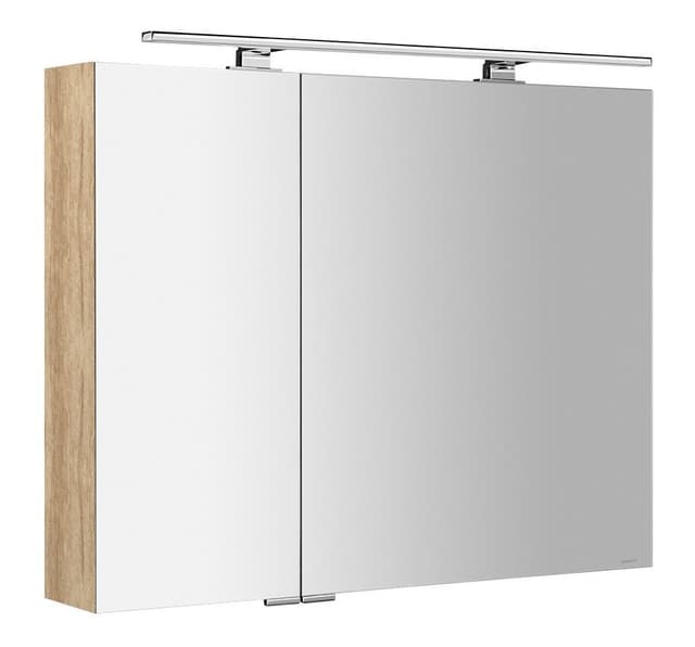 MIRRÓ szafka z lustrem LED 90x70 cm dąb Alabama