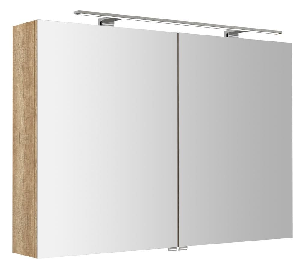 RIWA szafka z lustrem LED, dąb Alabama 101x70x17cm