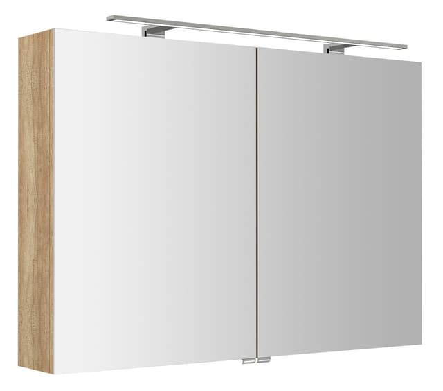 RIWA szafka z lustrem LED, dąb Alabama 101x70x17cm