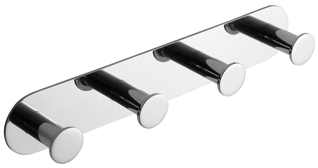 X-ROUND wieszak samoprzylepny poczwórny, stal nierdzewna